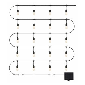 Artika Eclipse Outdoor Solar String Lights | 20 LED Bulbs | 12.8m | Solar & USB-C | Remote Control