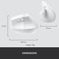 Logitech Lift for Business, Souris ergonomique verticale Bluetooth Blanc cassé