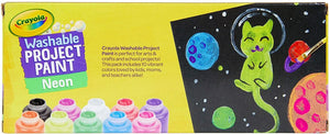 Peinture lavable pour enfants Crayola, 10 couleurs néon, flacons de 59 ml (2 oz) 54-2390