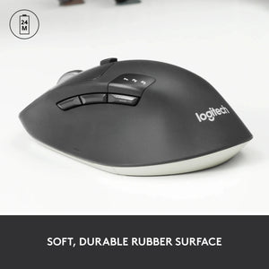 Logitech M720 Triathlon Multi-Device Wireless Mouse | Hyper-Fast Scroll | Bluetooth & Unifying | Logitech Flow | Black