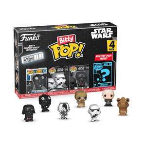 Funko Bitty POP! Star Wars Coffret de 4 figurines : Dark Vador, pilote de chasse TIE, Stormtrooper + figurine mystère