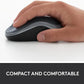Logitech M185 Wireless Mouse | 12-Month Battery | Plug-and-Forget Nano Receiver | Ambidextrous | Black