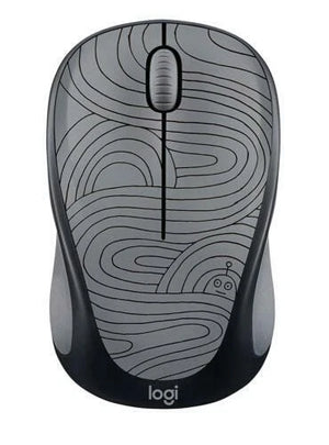 Logitech M317c Wireless Mouse | Deep Grey Bot Design | USB Nano Receiver | PC & Mac