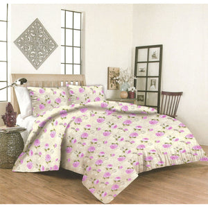 Blush Peony Luxury Double Size Duvet Bedding Cover Set – Egyptian cotton – 2 Pillowcases